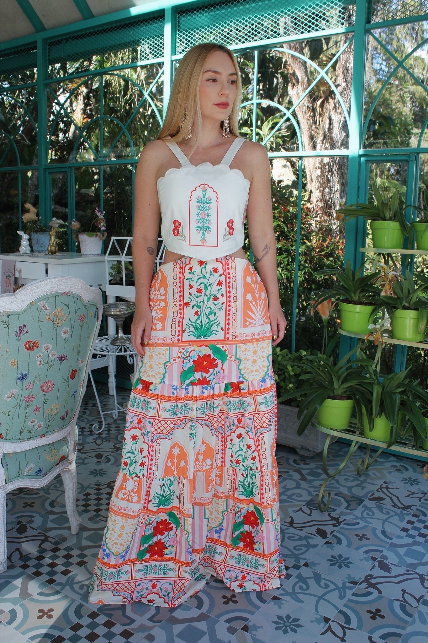 MAXI DRESS JAIPUR - Rosa Pistacho