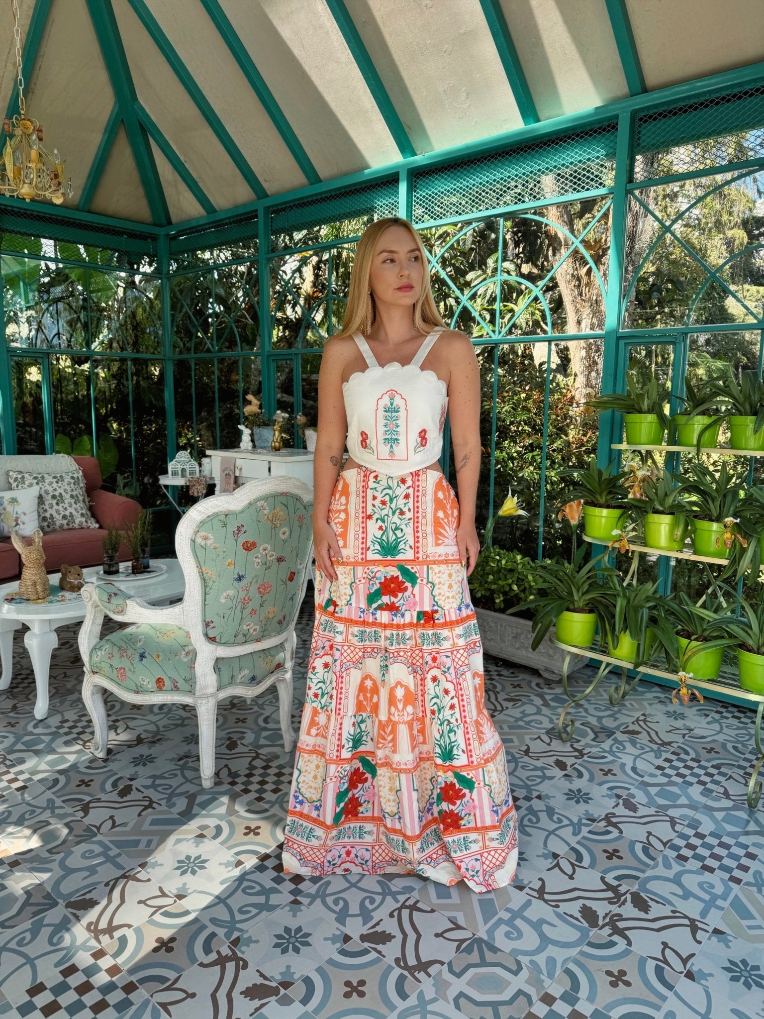 MAXI DRESS JAIPUR - Rosa Pistacho