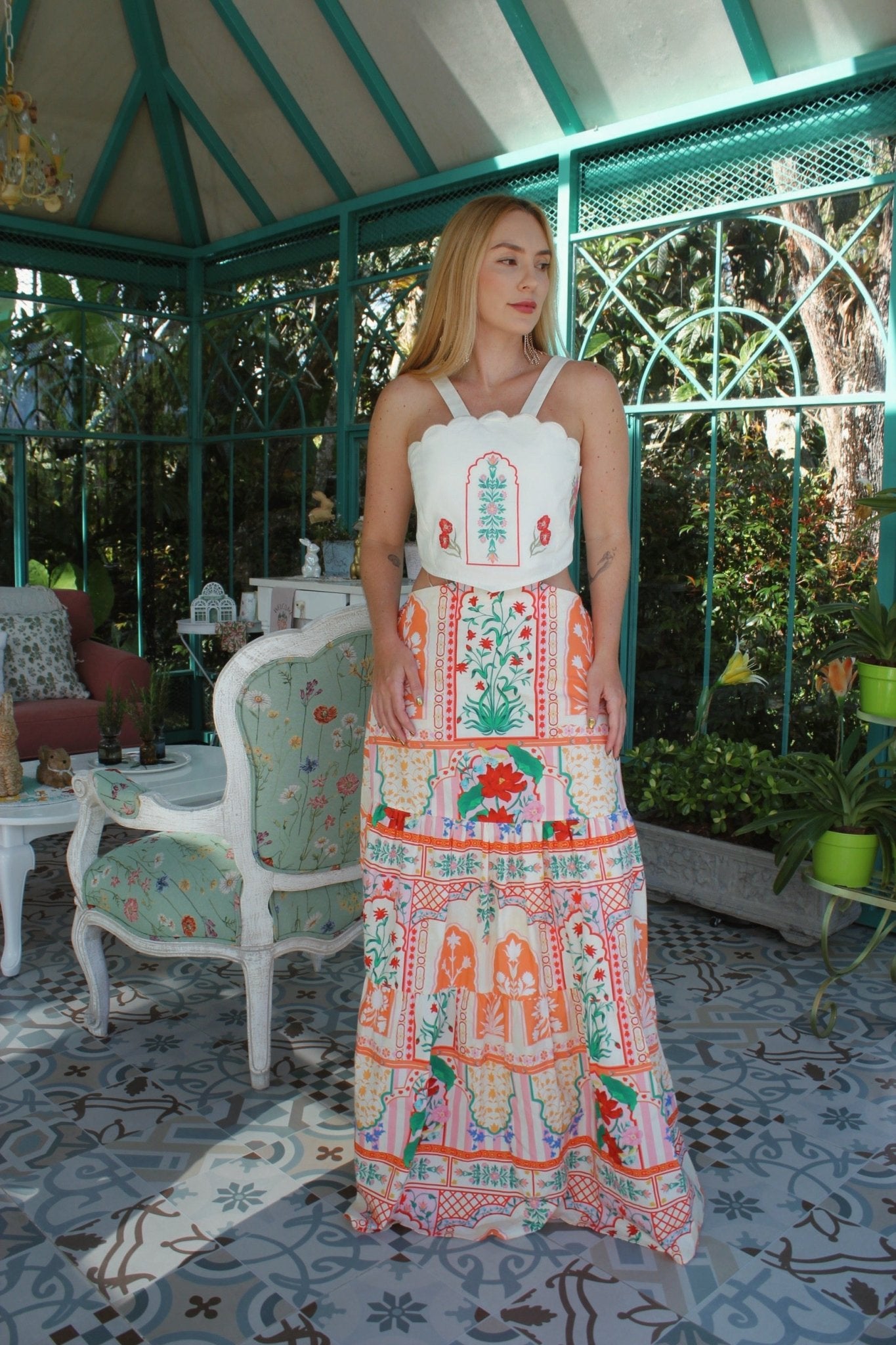 MAXI DRESS JAIPUR - Rosa Pistacho