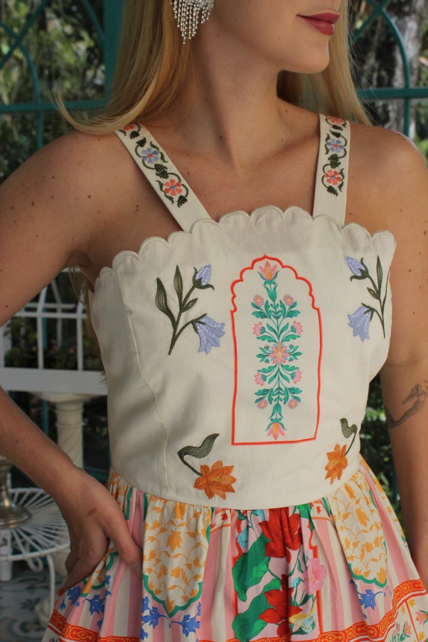 UDAIPUR MINI DRESS - Rosa Pistacho